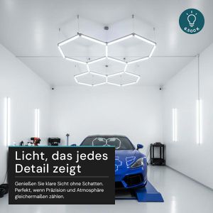 Produktbild für Deckenleuchte Luxula LX300330 Hexagon, weiß, LED