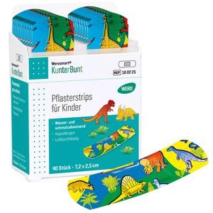 Produktbild für Pflaster Wero KunterBunt Dinosaurier, 40 Strips