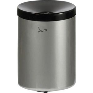 Aschenbecher TKG Rondo Maxi, silber, Outdoor, mit Deckel