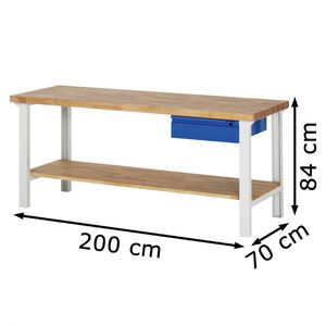 Produktbild für Werkbank Rau Basic 7001-7, blau