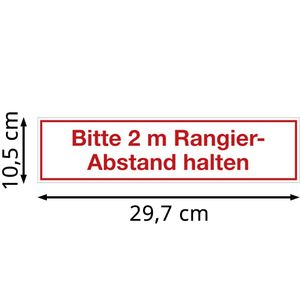 Produktbild für Fahrzeugkennzeichnung SafetyMarking 2 m Rangierabstand halten