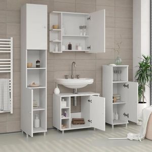 Produktbild für Badschrank Vicco Fynn, mit 4 Füßen, weiß