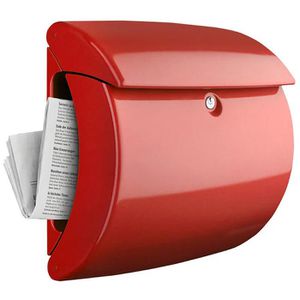 Produktbild für Briefkasten Burg-Wächter Piano 886 R, rot, aus Kunststoff