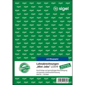 Produktbild für Lohnabrechnungen Sigel LO519, A5