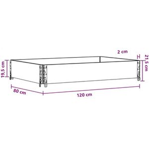 Produktbild für Palettenaufsatz vidaXL 4010272, schwarz, Holz