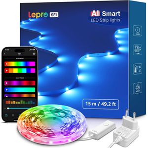 LED-Streifen Lepro S1 Smart KI, dimmbar, weiß + RGB