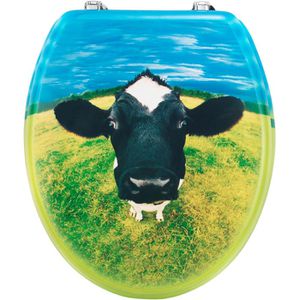 Produktbild für WC-Sitz Cornat Muh Kuh KSD529, oval, aus Holz