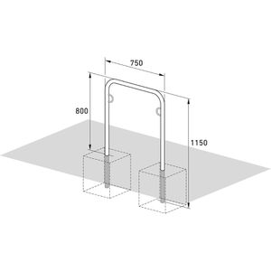 Produktbild für Fahrradständer WSM Trust 10, Bodenmontage