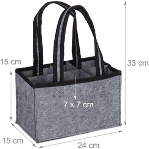 Produktbild für Flaschenträger Relaxdays 10027753, Filz