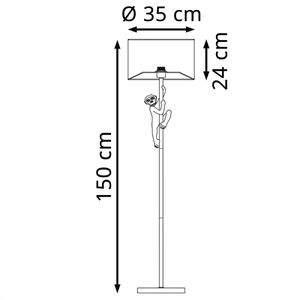 Produktbild für Stehlampe Lucide Extravaganza, schwarz, 150 cm