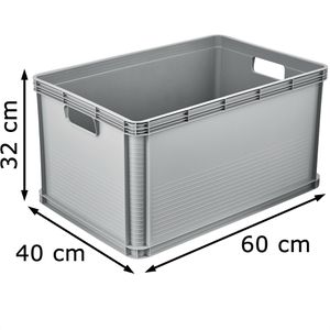 Produktbild für Eurobox Keeeper Robert, grau, 64 Liter, lebensmittelecht