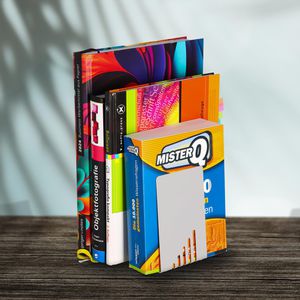 Produktbild für Buchstütze Wedo 1021037, schmal, lichtgrau