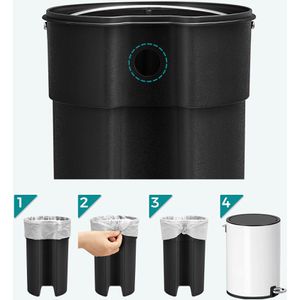 Produktbild für Mülleimer Songmics LTB11WT, weiß