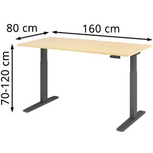 Produktbild für Schreibtisch Hammerbacher XMKA 16, ahorn / graphit