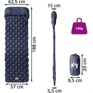 Produktbild für Isomatte vidaXL 4007108, grau, aufblasbar