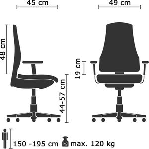 Produktbild für Bürostuhl hJh-OFFICE MOVE-TEC 3D, 608908