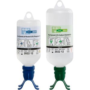 Plum Augenspülung DUO sterile, NaCl & pH-neutral, Augenspülstation, Wandbox,  1000 & 500ml – Böttcher AG