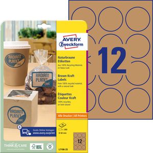 Produktbild für Universaletiketten Zweckform L7106-25, naturbraun