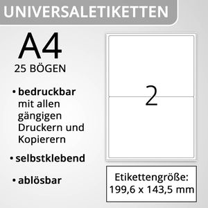 Produktbild für Universaletiketten Herma 10020, weiß
