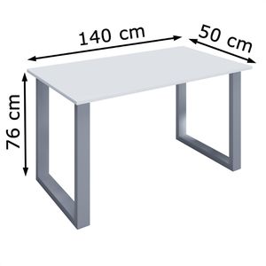 Produktbild für Schreibtisch VCM Lona, 914680, weiß / silber