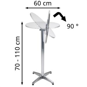 Produktbild für Stehtisch Böttcher-AG silber, Ø 60 cm, klappbar