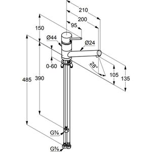 Produktbild für Küchenarmatur KLUDI SCOPE 339390575, chrom