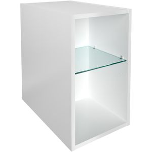 Produktbild für Badregal Fackelmann Oxford 83332, aus Glas / Holz, weiß