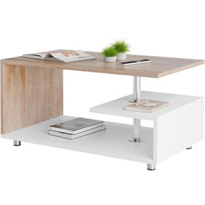 Produktbild für Couchtisch CASARIA Orlando, aus Holz, eiche / weiß