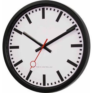 Produktbild für Wanduhr Eurotime 59530, Metall, analog, Funkuhr