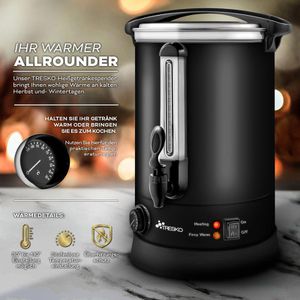 Produktbild für Heißwasserspender Tresko 1385-002, einstellbar 30°C - 110°C