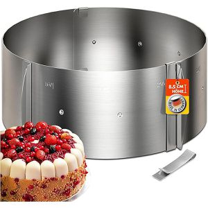 Tortenring 4smile Premium, backofenfest, aus Edelstahl