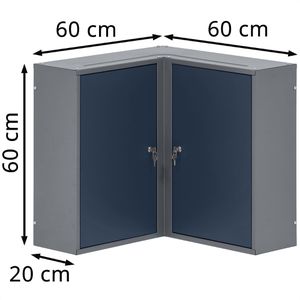 Produktbild für Werkzeugschrank Küpper 70373, aus Metall, grau / blau