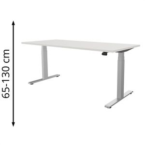 Schreibtisch fm-Büromöbel fouraction weiß / silber