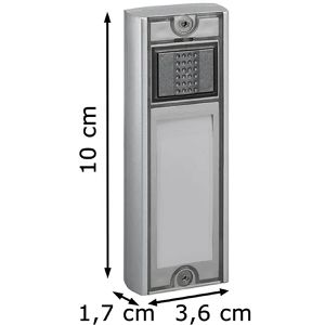 Produktbild für Türklingel Grothe Mistral SE 03s silber, Sender, 500m Funk