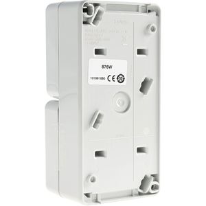 Produktbild für Steckdose Jung 876 W, WG 800, IP44, Aufputz