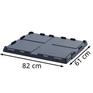 Produktbild für Eurobox-Deckel AUER A 86, schwarz