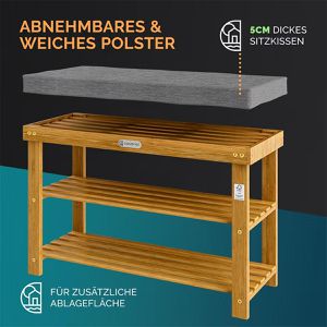 Produktbild für Schuhbank CASARIA 109679, braun, aus Holz