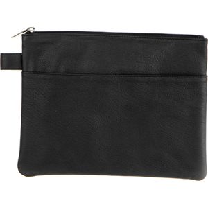 Banktasche Alassio 42232, schwarz, Echt Leder