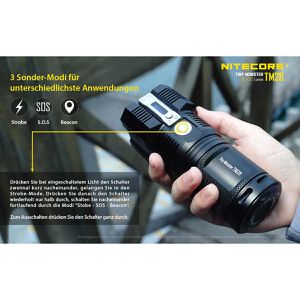 Produktbild für Taschenlampe Nitecore TM28 Tiny Monster, aufladbar