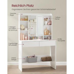 Produktbild für Schminktisch Vasagle RDT123T14, mit Beleuchtung
