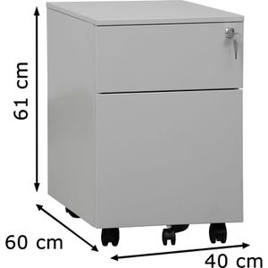Produktbild für Rollcontainer G-Office MPS/PM.2, Metall, lichtgrau
