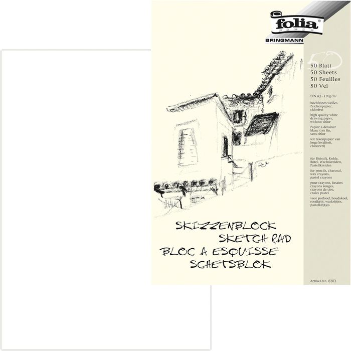 Artgecko Pro Skizzenblock A3 – 20 Blatt, 240 G/m², Säurefrei & Nassfest, Ideal Für Acryl & Tinte