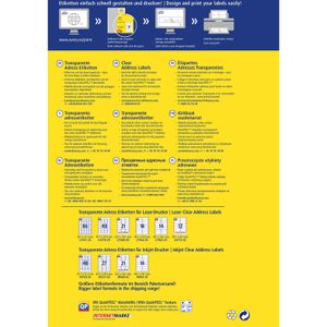 Produktbild für Adressetiketten Zweckform L4772-25, transparent
