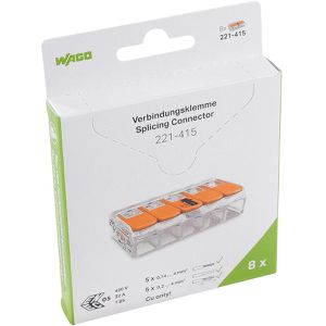 Produktbild für Verbindungsklemme Wago Compact, 221-415/995-008, 5 Leiter