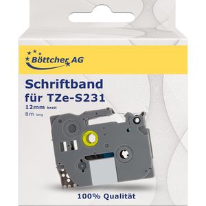 Produktbild für Schriftband Böttcher-AG für Brother TZe-S231, 12mm