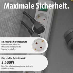 Produktbild für Steckdosenleiste Brennenstuhl Eco-Line, 3m Kabel