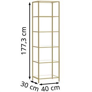 Produktbild für Bücherregal Vasagle LGT500A01, gold