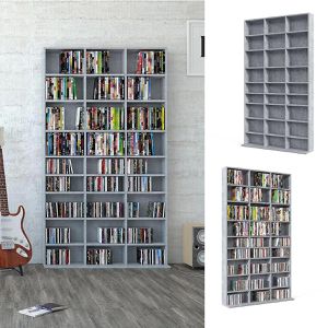 Produktbild für CD-Regal Vicco Jukebox, beton grau