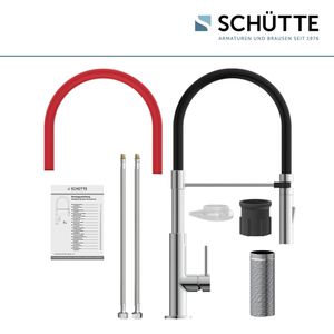 Produktbild für Küchenarmatur Schütte Stilo, chrom / schwarz