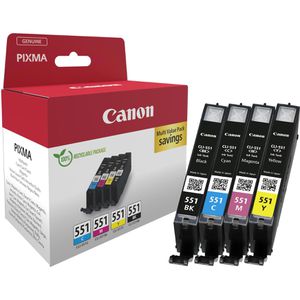 Tinte Canon CLI-551 BK, C, M, Y
